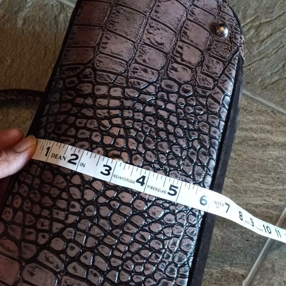 Gun Tote'n Mamas Concealed Carry Brown Swede Purse Shoulder Bag